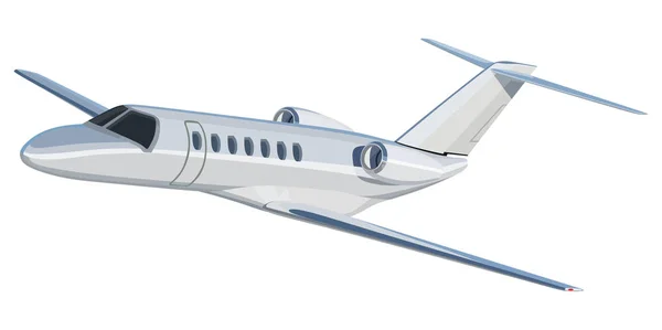 Avion jet sur fond blanc — Image vectorielle