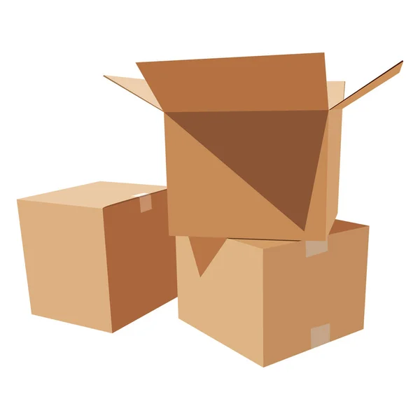 Montón de cajas de cartón — Archivo Imágenes Vectoriales