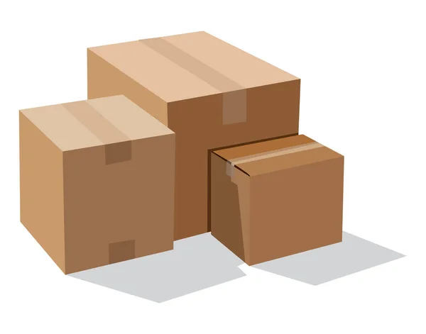 Pile of cardboard boxes Royalty Free Stock Illustrations