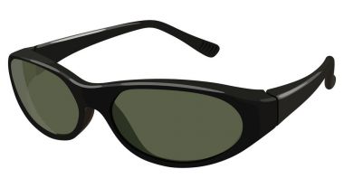 Siyah güneş gözlüğü yan