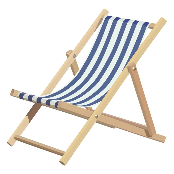 Chaise longue en bois — Image vectorielle