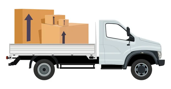 Side cargo transportation — Stock Vector