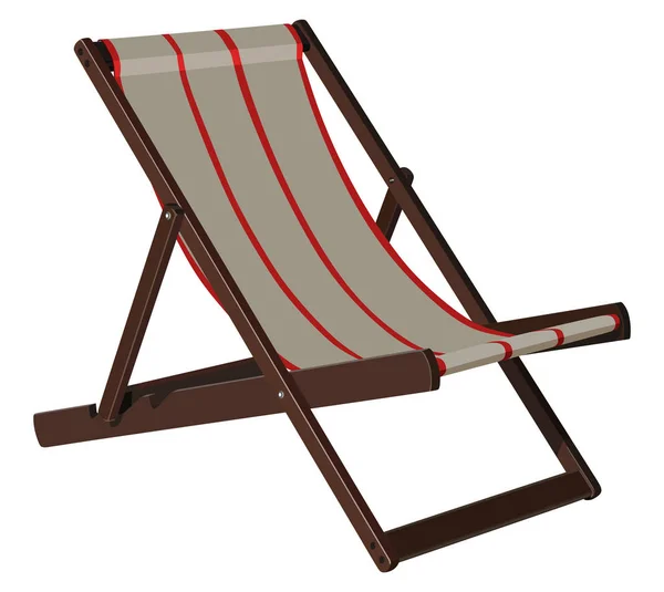 Houten chaise lounge — Stockvector