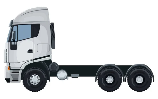 Biały samochód ciężarowy bez przyczepy — Wektor stockowy