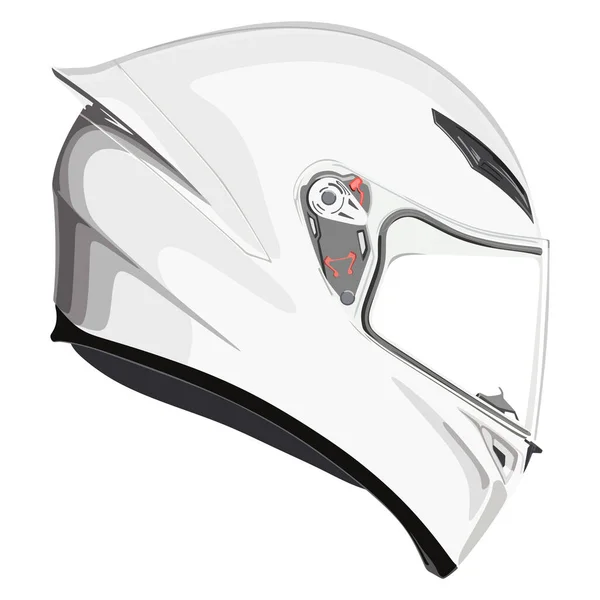 Motorcycle Helmet White Background — Stock Vector