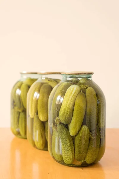 Pickled cucumbers on white background — Stock Photo, Image