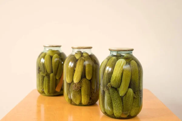 Fresh pickled cucumbers on white background Royalty Free Stock Images
