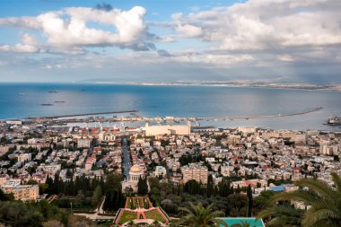 Panorama Haifa. İsrail.