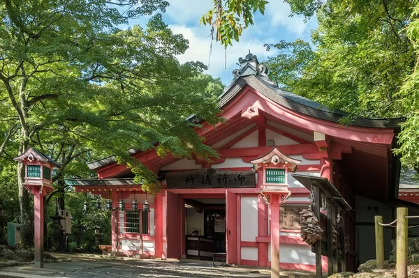 Nara Park Japonsku Území Chrámu Todai Červený Pavilon — Stock fotografie