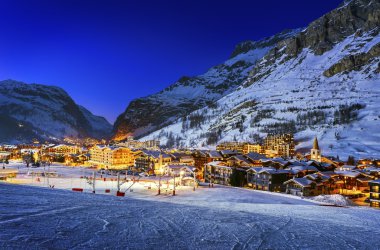 Val d'Isre city Alpler, Fransa