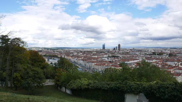 Timelipse Lyon city France — Stock Video