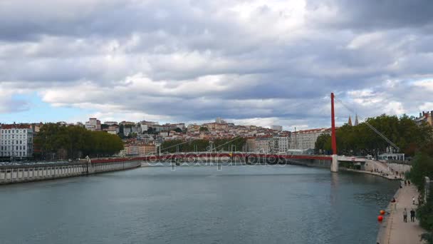 Timelipse Lione città Francia — Video Stock