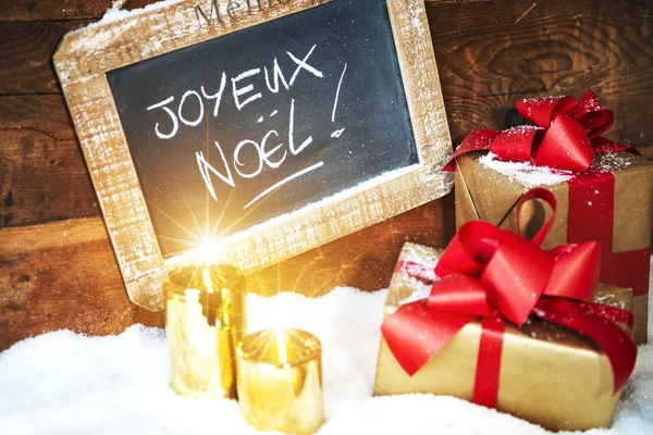 Regali boses e candele per Natale — Foto Stock