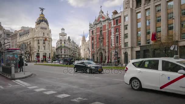 Центр Мадрида — стоковое видео