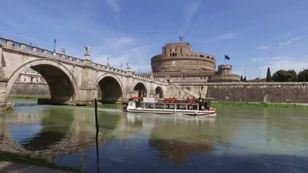 Roma città e Tibre Italia — Video Stock