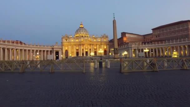 Vatikán, Řím, baziliku svatého Petra — Stock video