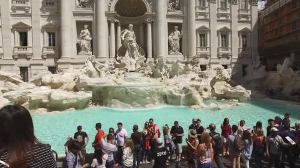 Roma city och Fontana di Trevi — Stockvideo