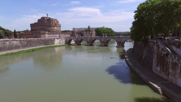 Рим и Тибр Италия — стоковое видео