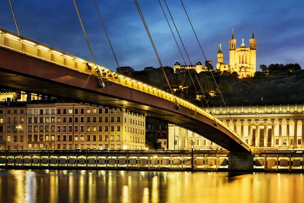 Saone fiume Lione, Francia . — Foto Stock