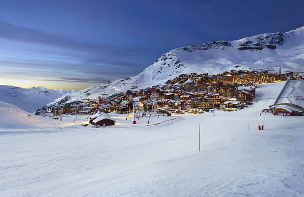 Val Thorens i Frankrike Stockbild