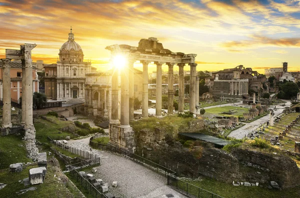 Rome city bu zonsopgang Italië — Stockfoto