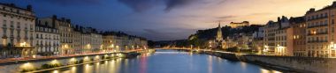 Lyon şehir gece