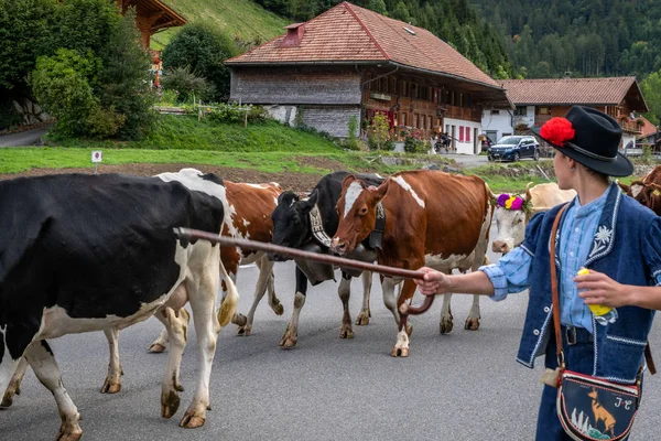 Stěhování událost v Charmey — Stock fotografie