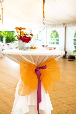 Düğün için dekorasyon. 