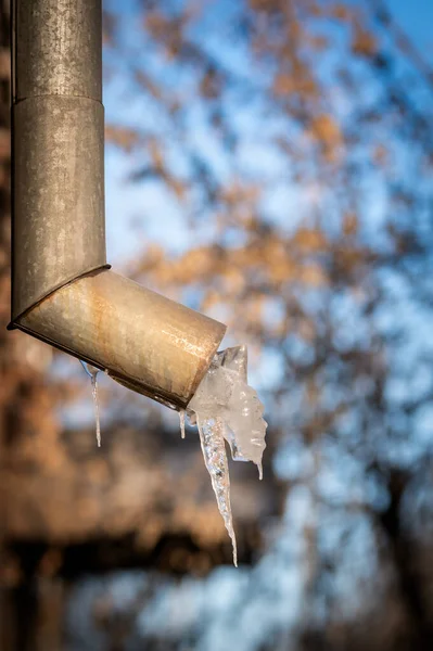 Fryst Vatten Från Cateringfirma Gata Ulan Ude Huvudstad Burjatien Sibirien — Stockfoto