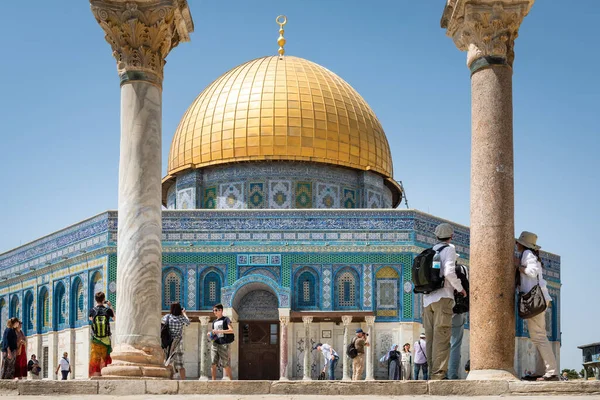 2017 Jerozolima Palestyna Izrael Proche Orient Słynna Kopuła Skały Dzień — Zdjęcie stockowe
