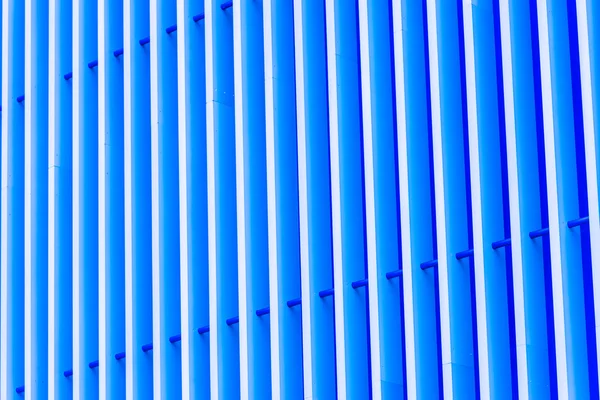 Blue striped metal facade — Stock Photo, Image