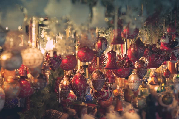 Christmas decoration at market — Stock Photo, Image