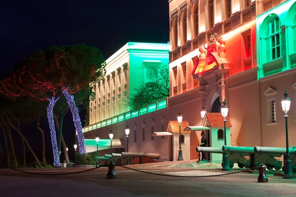 Monaco Royal palace illumination — Stock Photo, Image