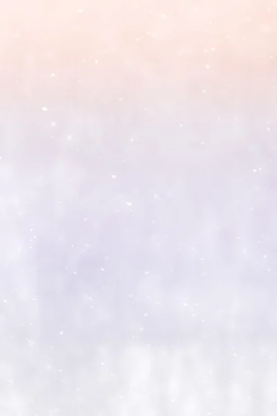 雪片と冬のぼかしの背景 — ストック写真