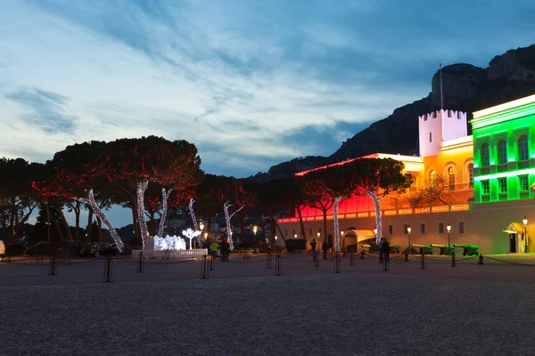 Monaco Royal palace illumination — Stock Photo, Image