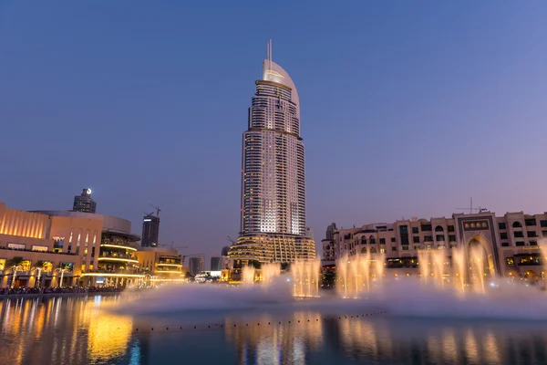 Dubai fountains at the Dubai Mall — Stock Photo, Image