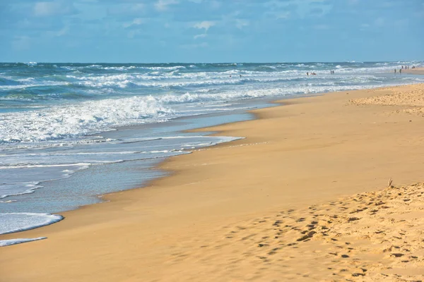 Песчаный пляж бассейна Аркашона — стоковое фото