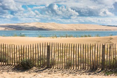 Fransa Atlantik sahilinde ahşap çit