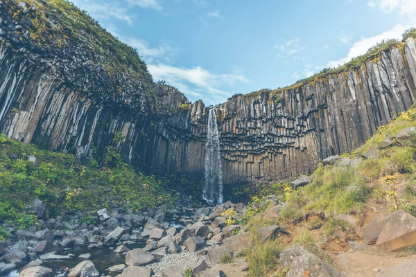 Svartifoss şelale dağlarda