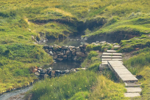 Termální lázeň na Islandu — Stock fotografie