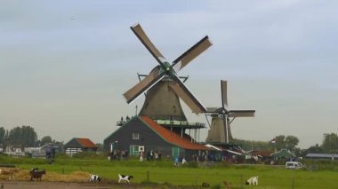 Zaandam yel değirmenleri Zaanstad Köyü