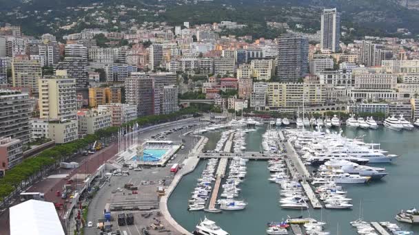 Vue Oiseau du Port de Monaco — Video