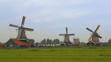 Zaandam yel değirmenleri Zaanstad Köyü
