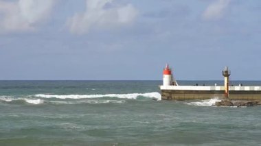  Capbreton, Fransa fırtınalı okyanus video