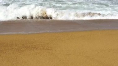 Video kum Atlantic Beach ile okyanus sörf