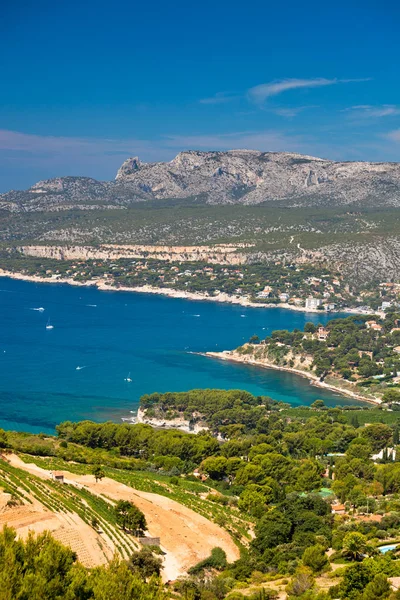 Vista dall'alto della costa di Cassis — Foto Stock