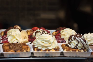 Sokak Belçika waffle götürün 