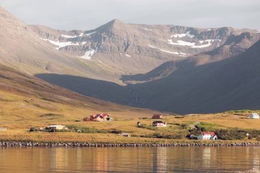 North Iceland'deki / sahil peyzaj