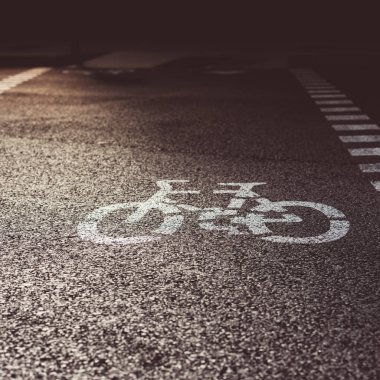 Bisiklet yol işaret sokak