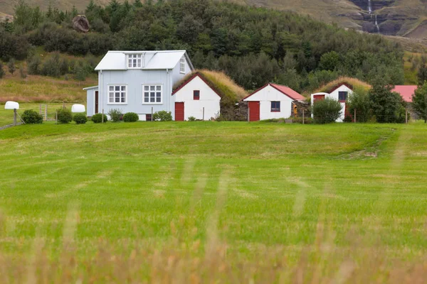 Casas Islandesas de Lado Branco — Fotografia de Stock